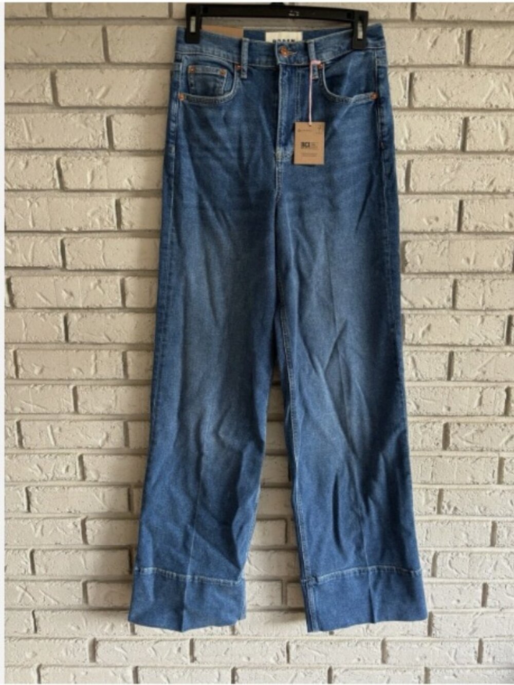 Boden Women's High Rise Straight Leg Medium Wash Jeans Sz 27 x 32 NWT